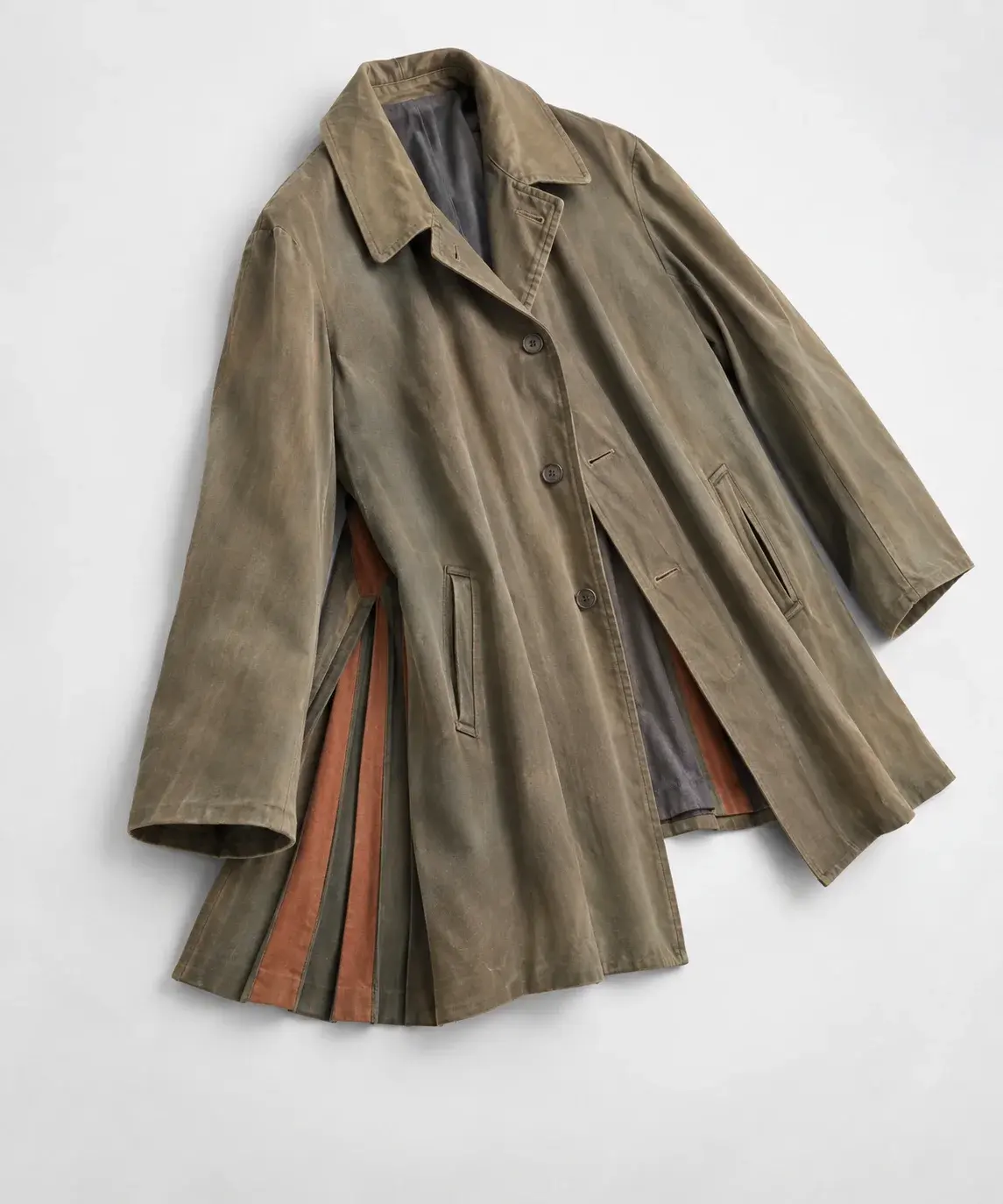 Copper Pleat Coat · Archive Blue