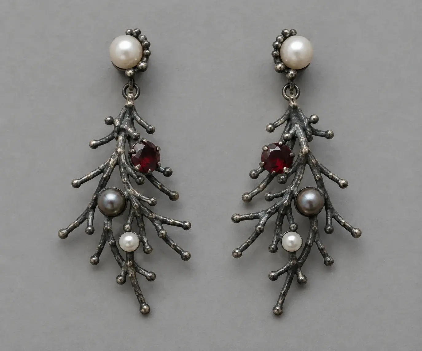 Coral Fan Earrings · Quiet Geometry